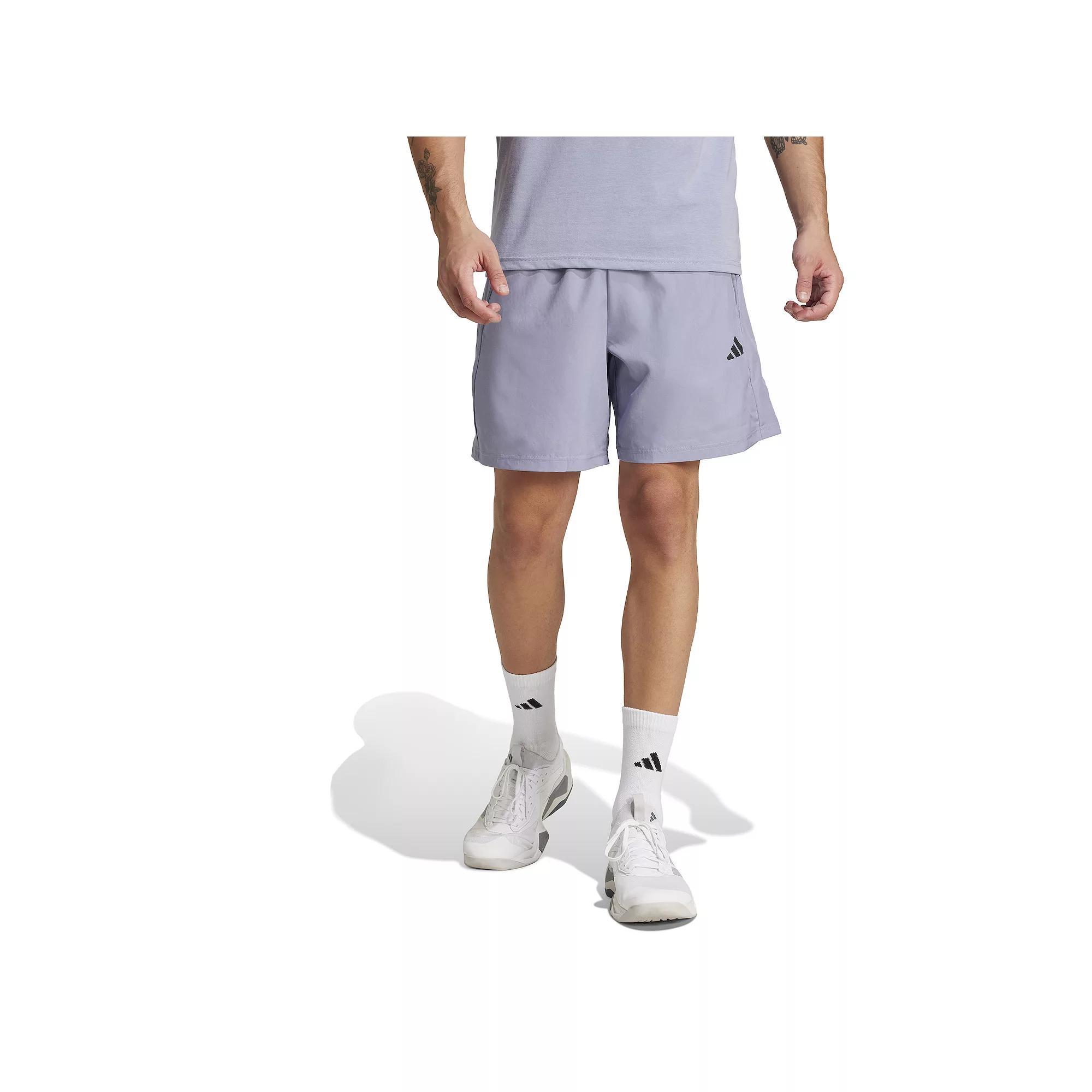 Men's adidas Train Essentials Woven Training Shorts, Size: XXL 9 INCH, Silver Violet Product Image