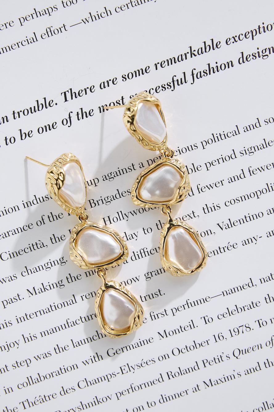 18k Gold Plated Liquid Love Earrings Gold Product Image