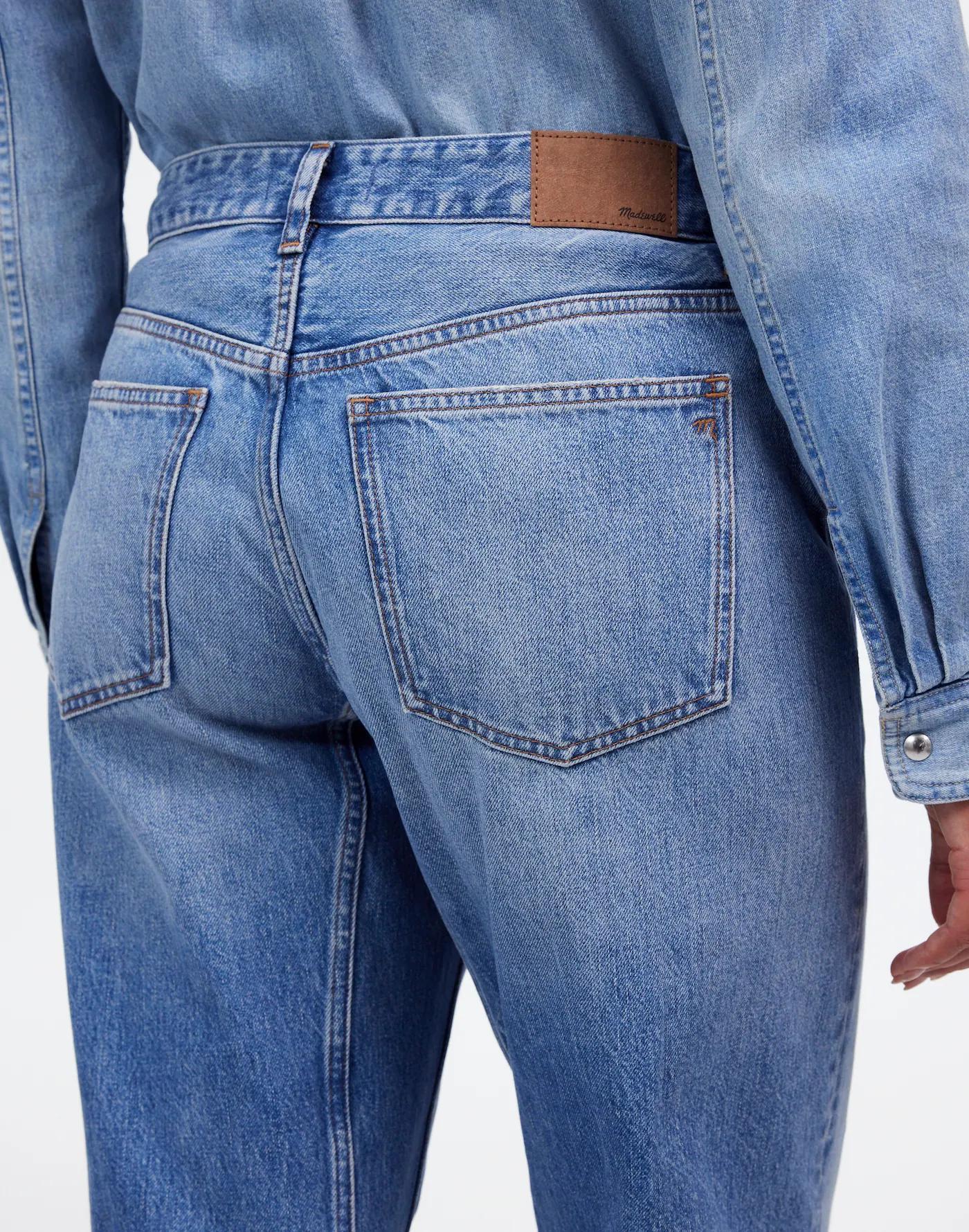 The Curvy Darted Barrel-Leg Jean in Dobbins Wash Product Image