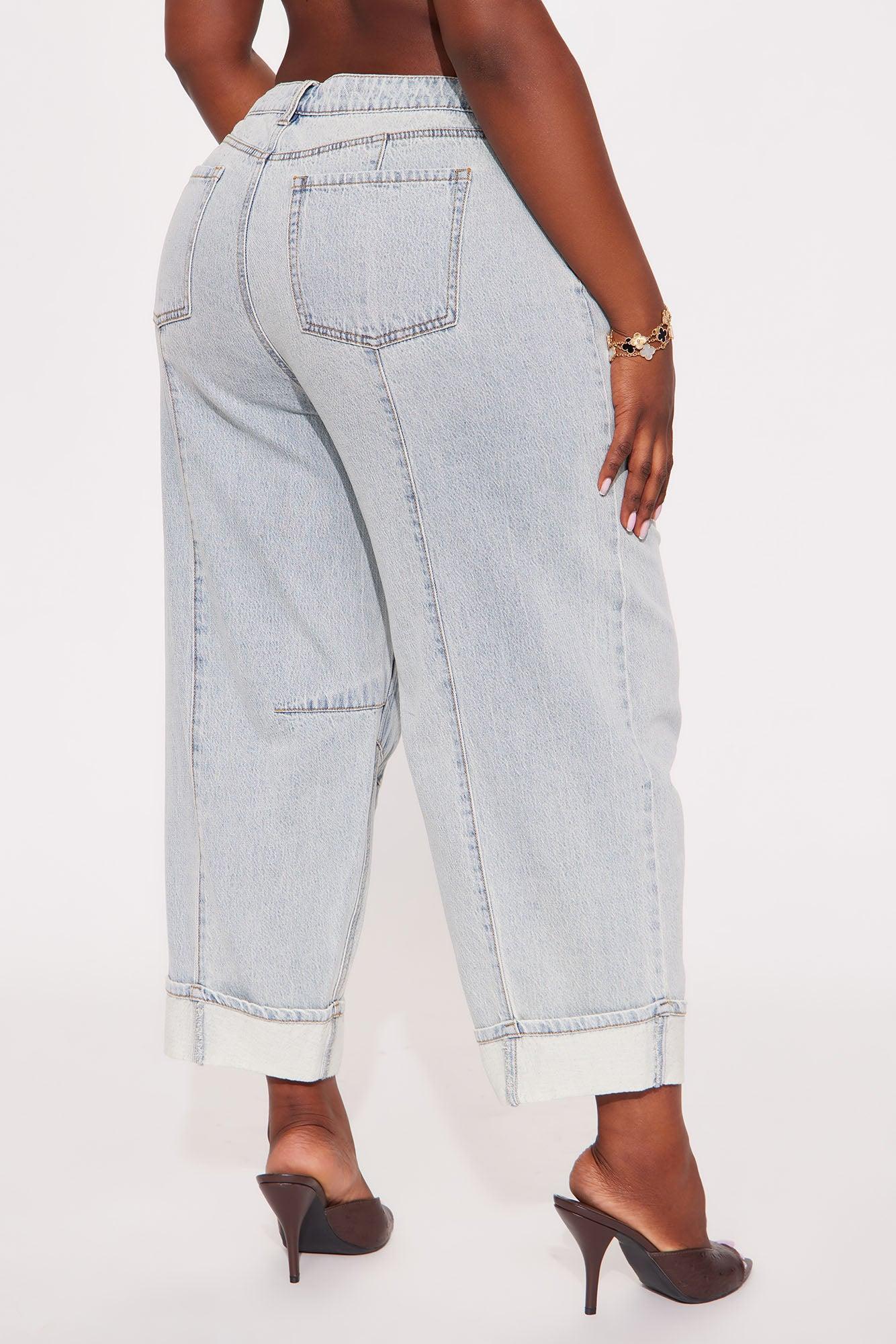 Brooklyn Barrel Leg Jeans - Light Wash Product Image