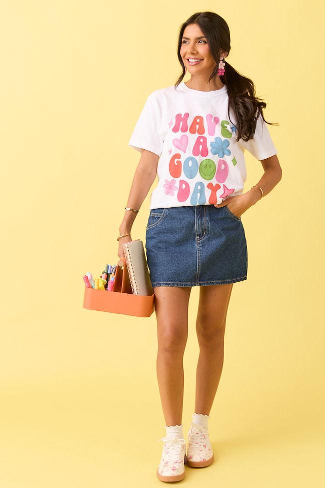 Have A Good Day White Graphic Tee SALE Product Image