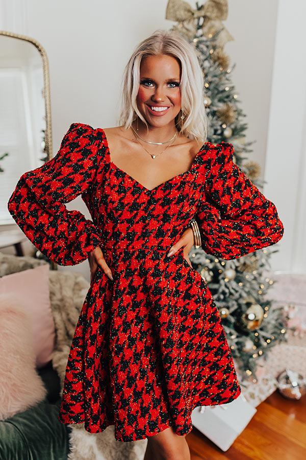 Twirl The Day Away Tweed Mini Dress Product Image