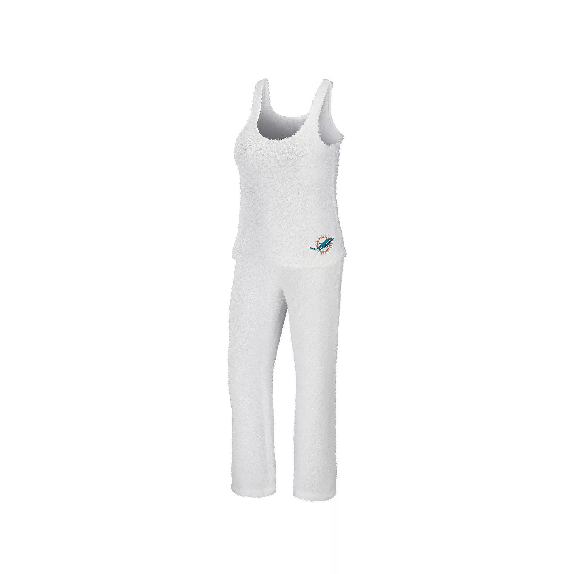 Women's WEAR by Erin Andrews Cream Indianapolis Colts Cozy Scoop Neck Tank Top & Pants Sleep Set, Size: Small, Beige Product Image