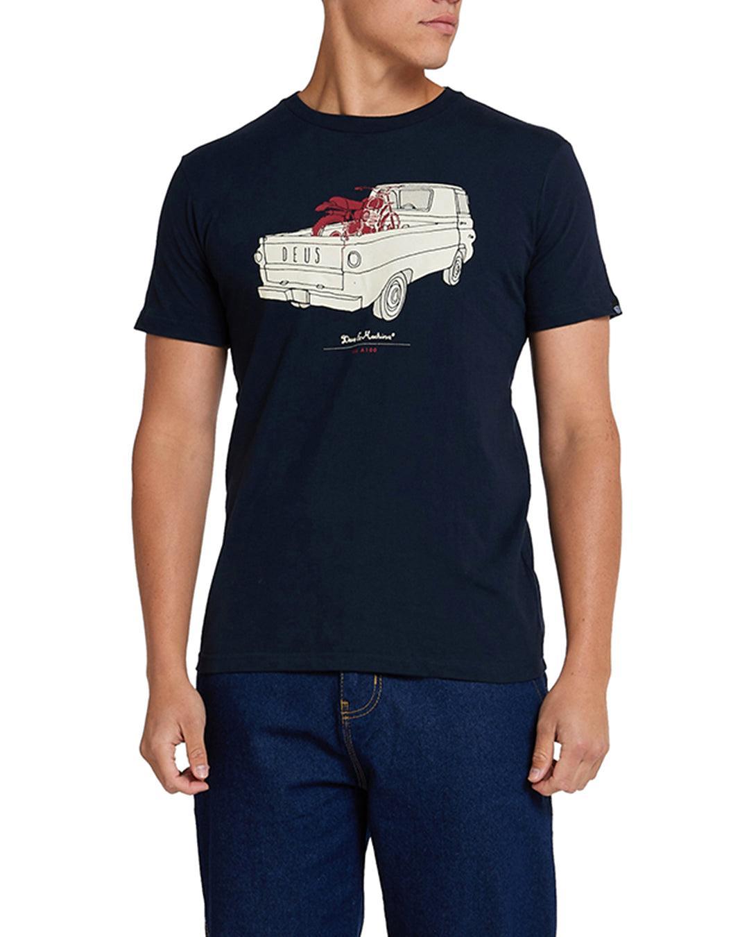 The A100 Tee - Navy Product Image