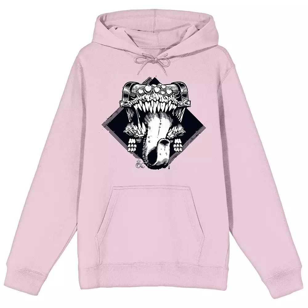 Men's Dungeons & Dragons Mimic Graphic Hoodie, Size: Large, Pink Product Image