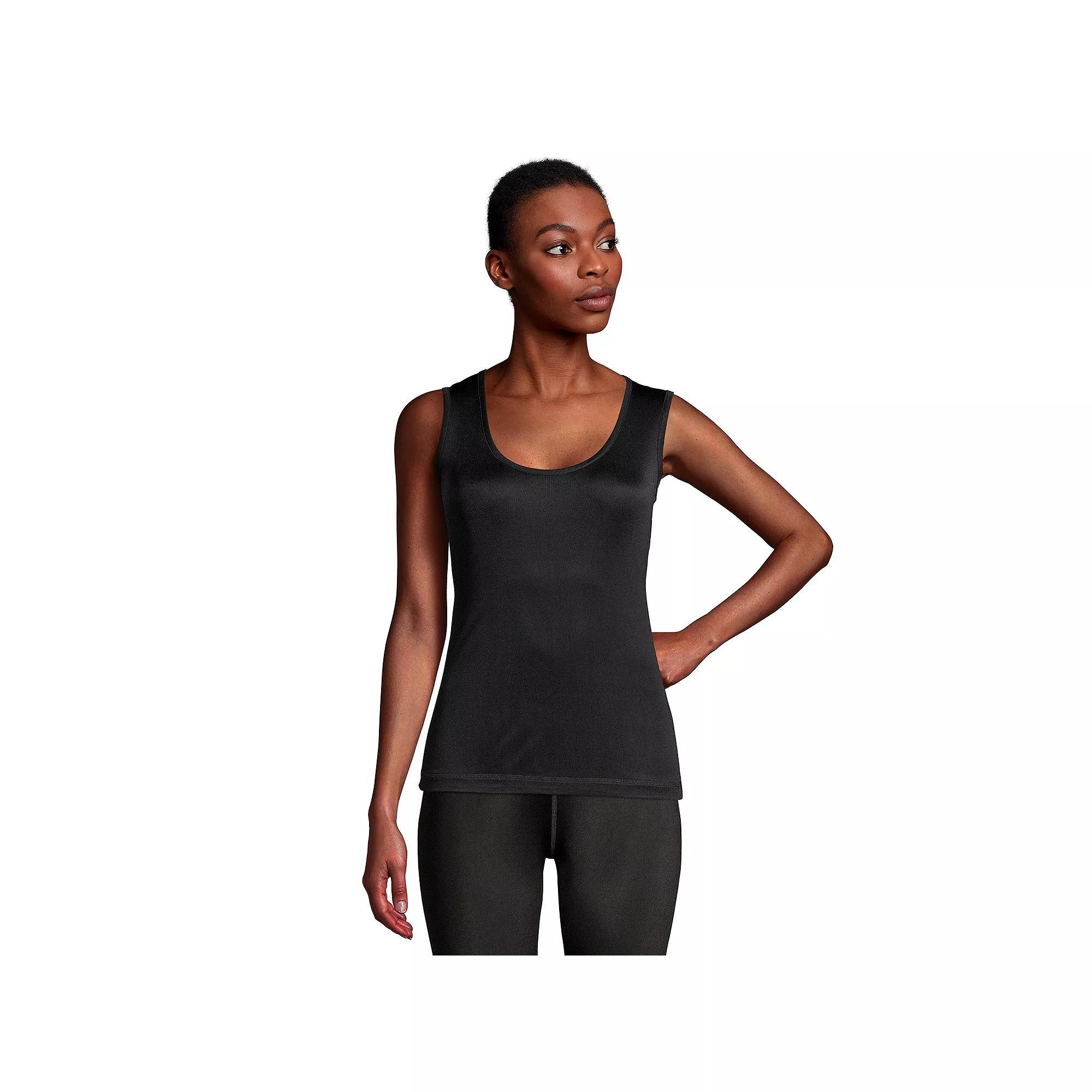 Women's Lands' End Silk Interlock Tank Undershirt, Size: XS, Ivory Product Image