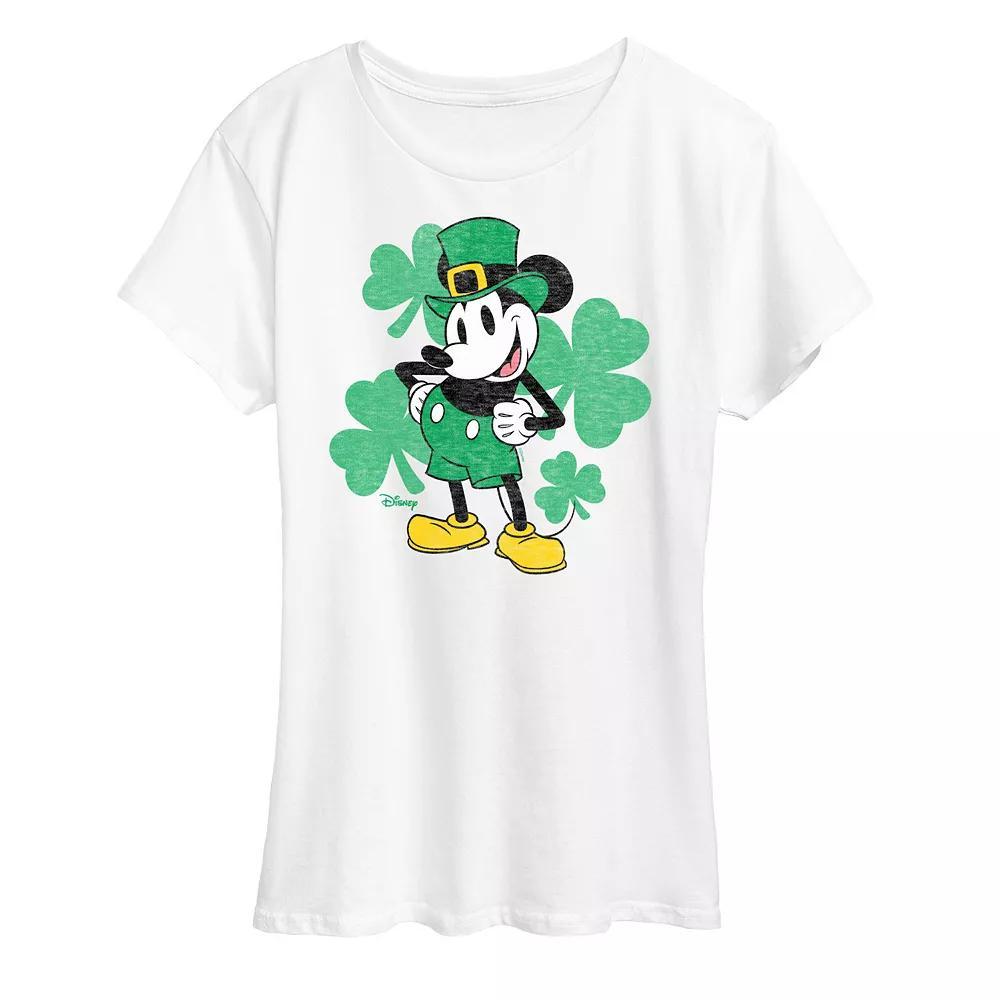 Disneys Mickey Mouse Womens Leprechaun Graphic Tee Product Image
