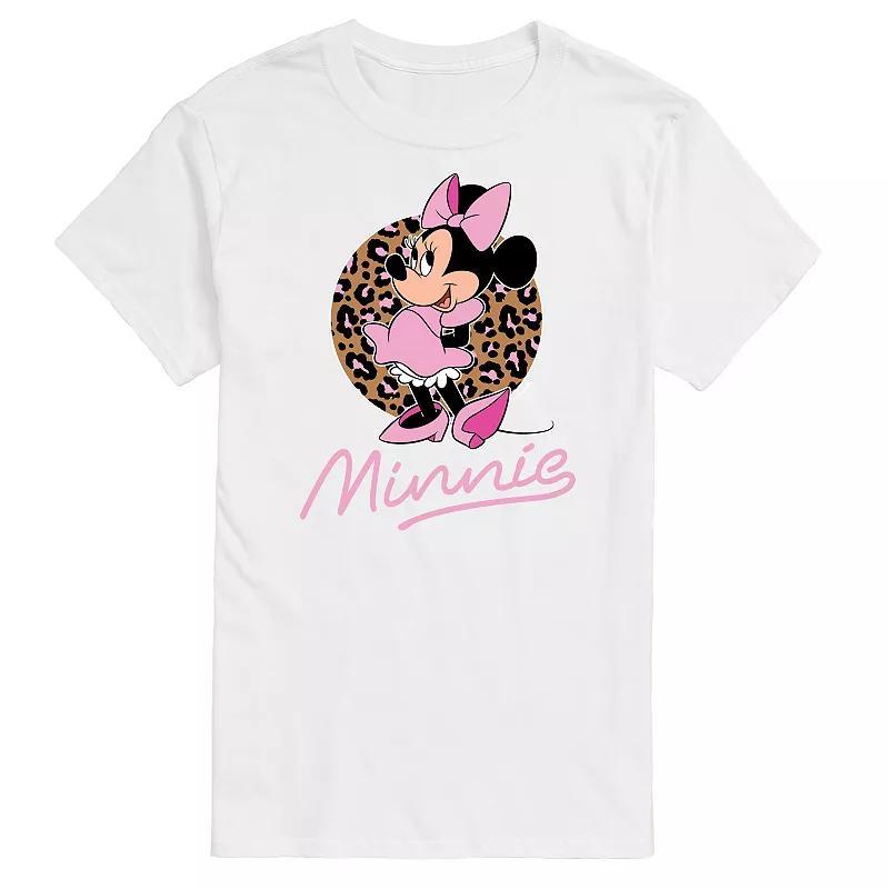 Disney's Minnie Leopard Print Men's Graphic Tee, Size: XXL, Black Product Image