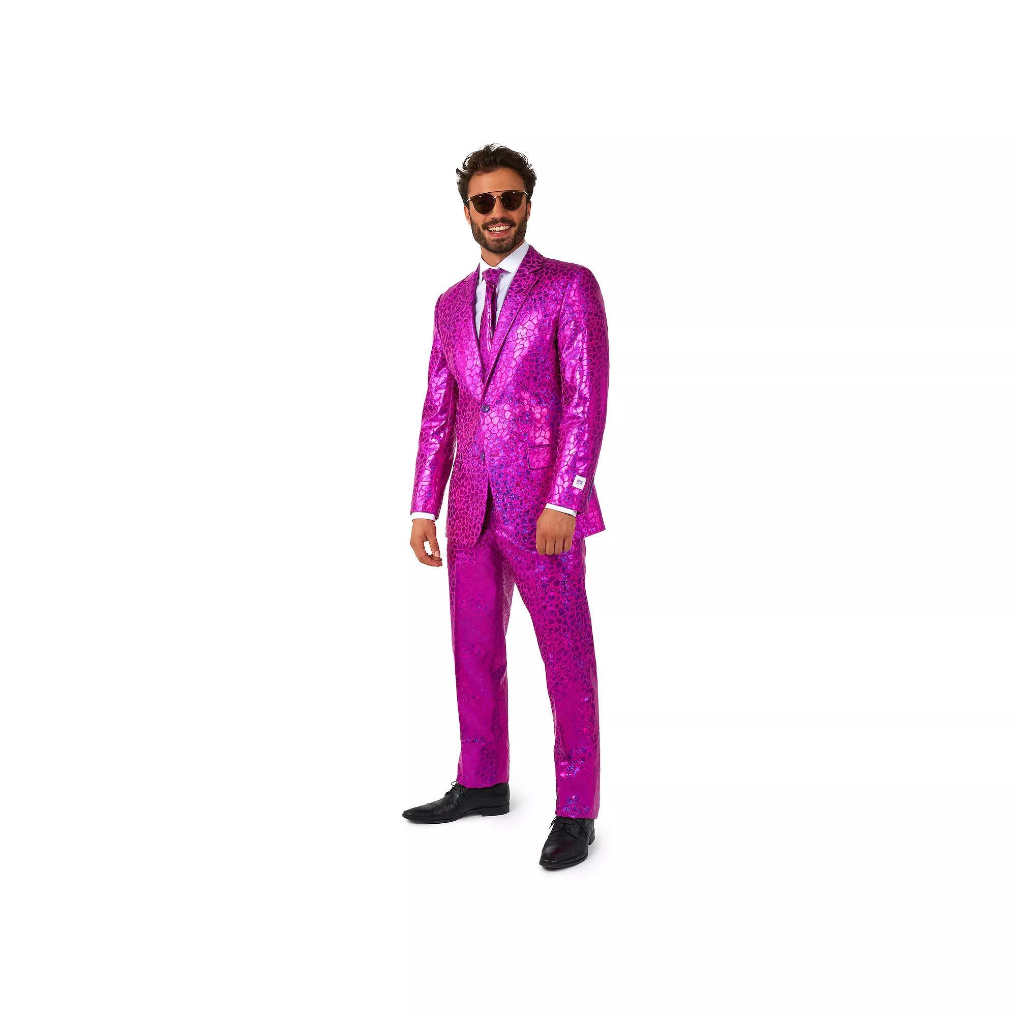 Men's OppoSuits Slim-Fit Novelty Suit & Tie Set, Size: 48 - Regular, Pink Product Image