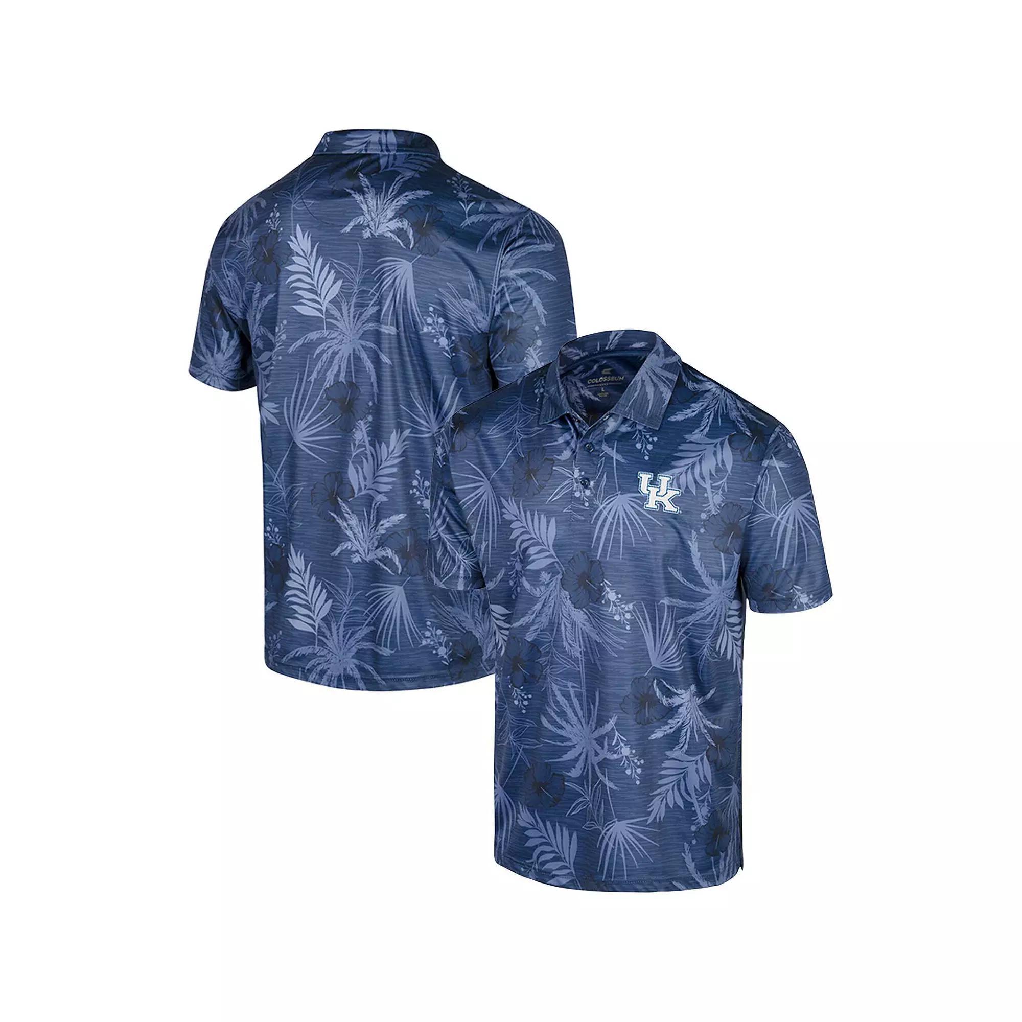 Men's Colosseum Royal Kentucky Wildcats Big & Tall Palms Polo, Size: XLT, Blue Product Image
