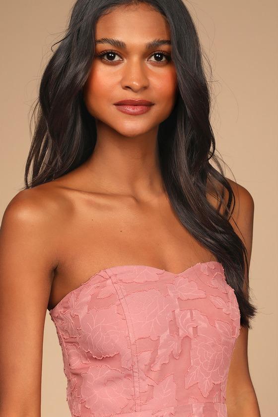 Garden of Romance Rusty Rose Burnout Maxi Dress Product Image