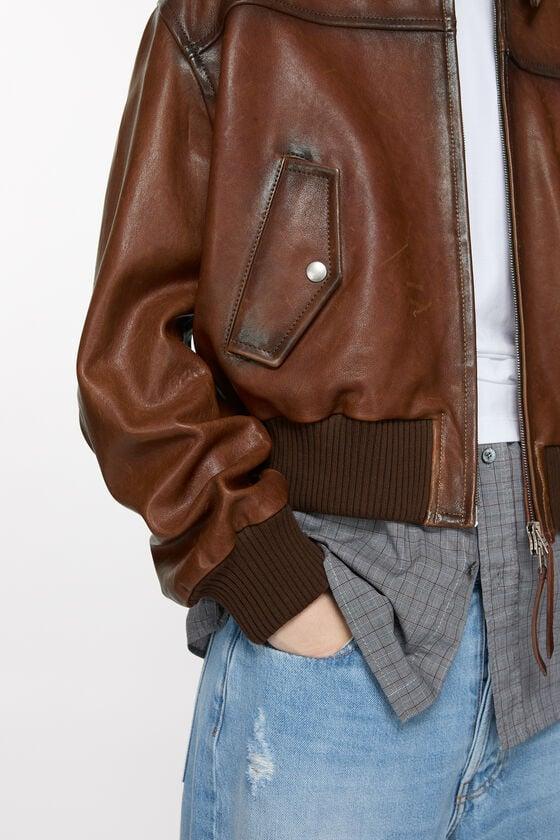 Leather bomber jacket Product Image