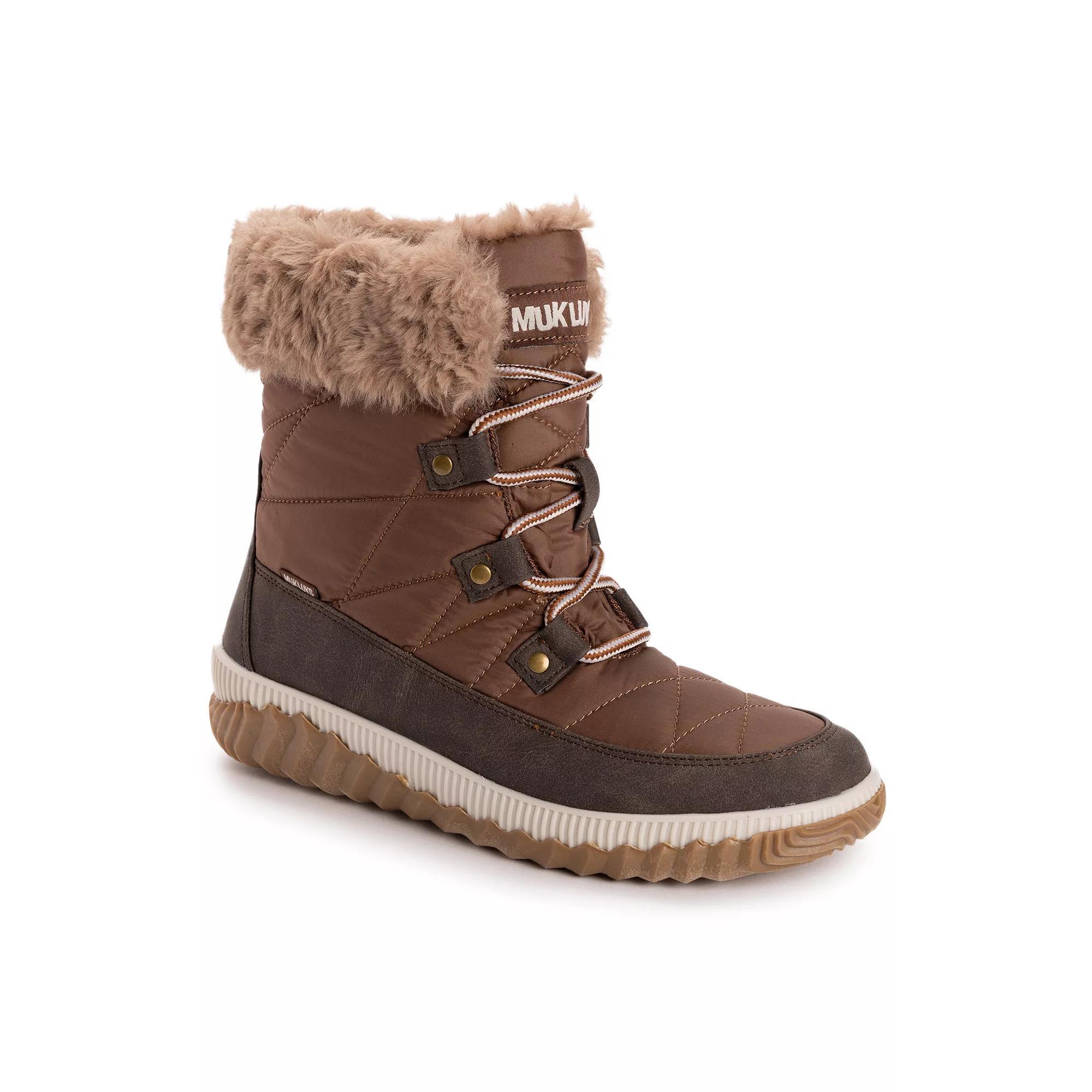 MUK LUKS Winnie Waverly Womens Winter Boots Brown Product Image