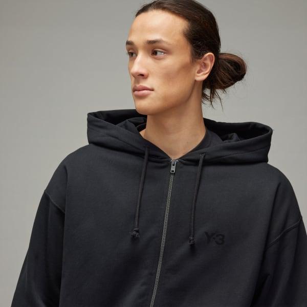 adidas Y-3 French Terry Zip Hoodie Black XS Mens Product Image