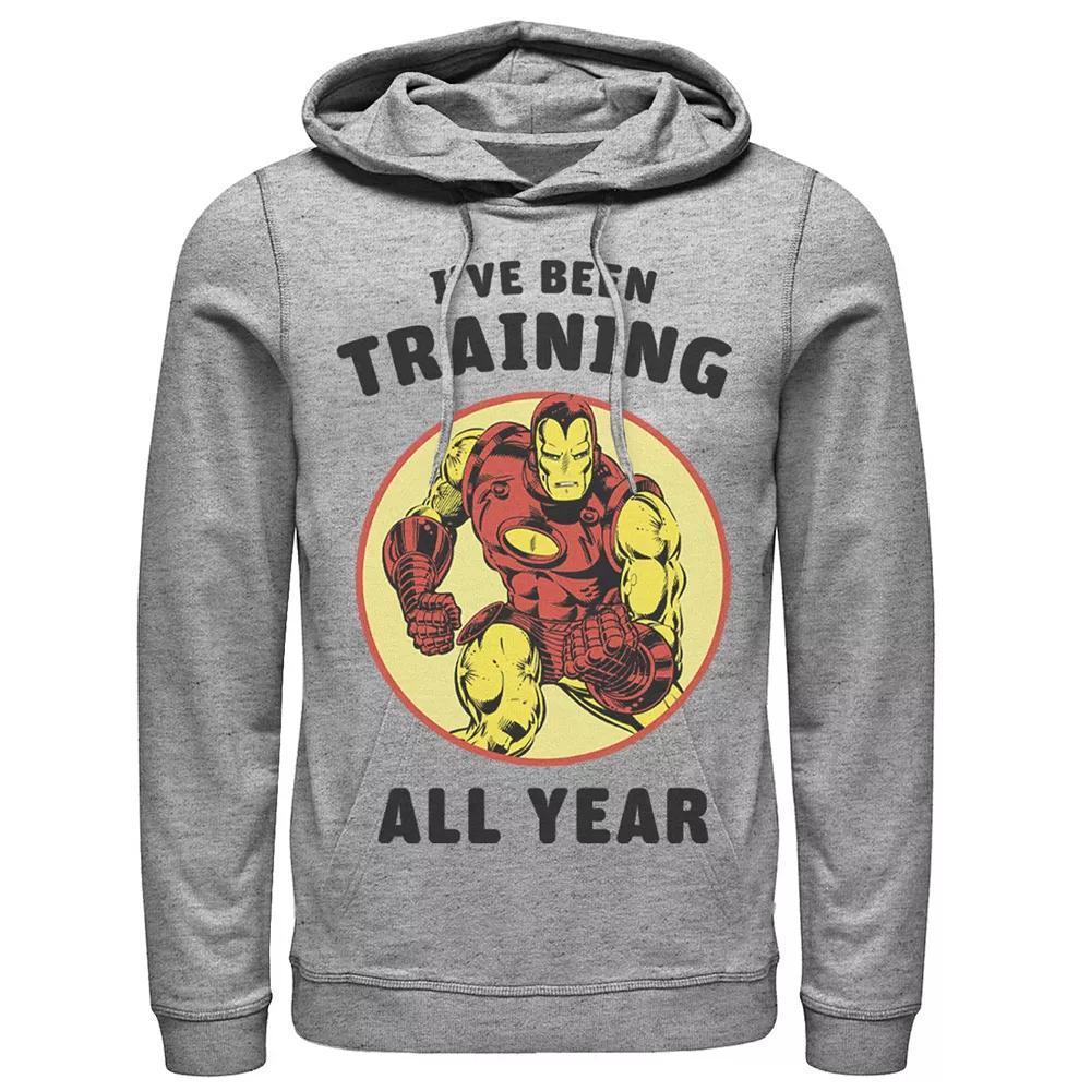 Men's Iron Man Training Hoodie, Size: Medium, Athletic Grey Product Image