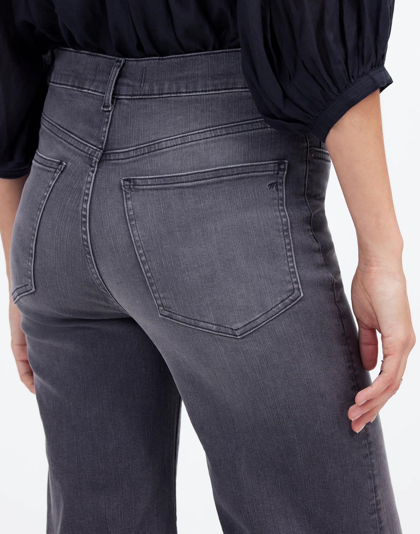 Petite Flared Wide-Leg Crop Jeans Product Image