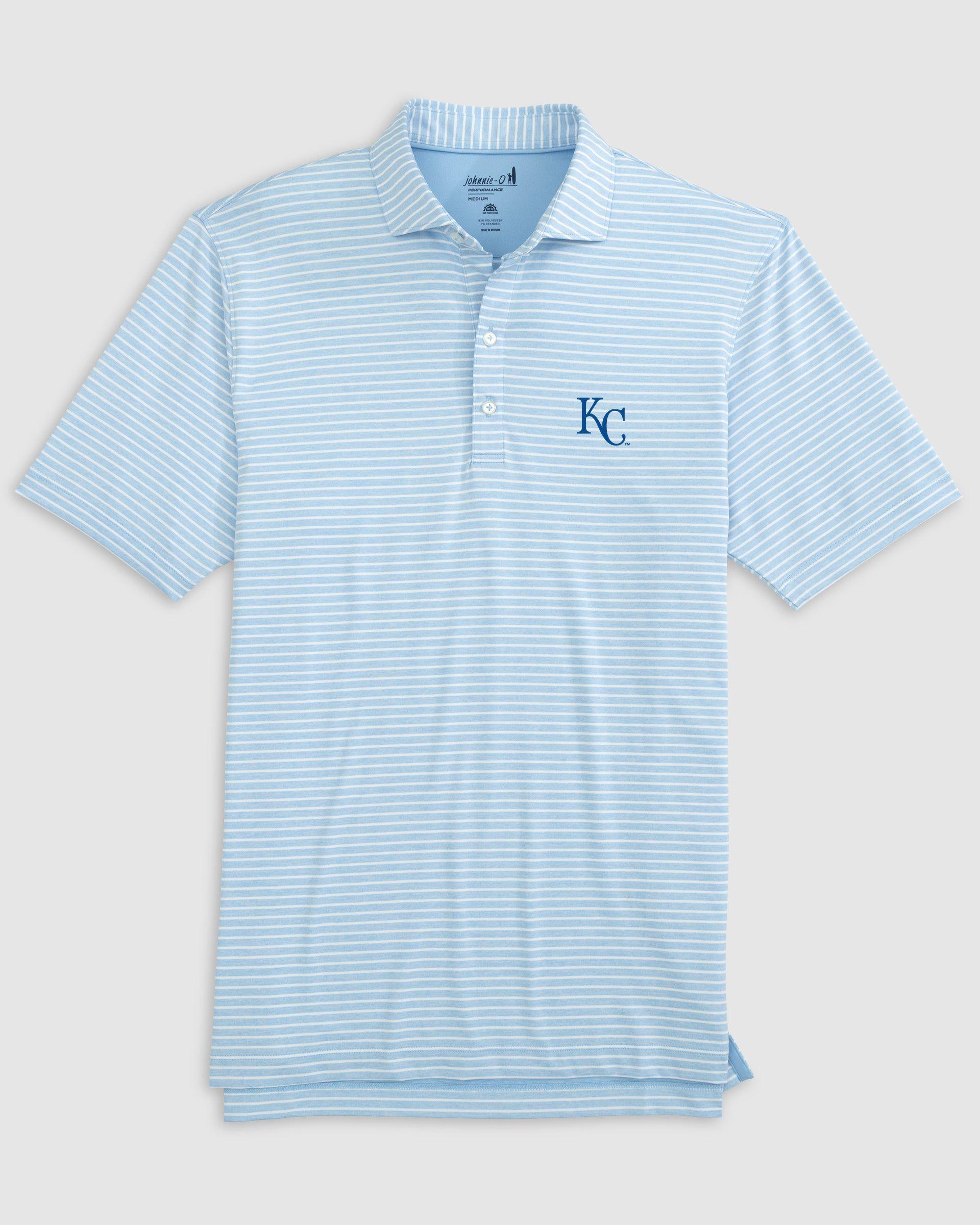 Kansas City Royals Clipperr Striped Jersey Performance Polo Product Image