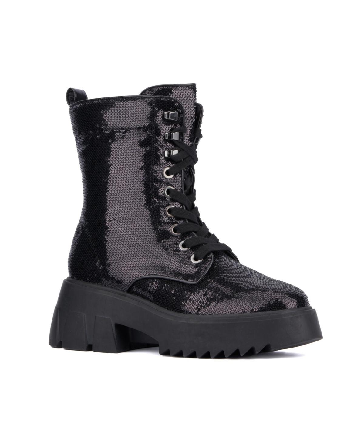 Fashion To Figure Odessa Women's Sequin Boots- Wide Width, Size: 11 Wide, Silver Product Image