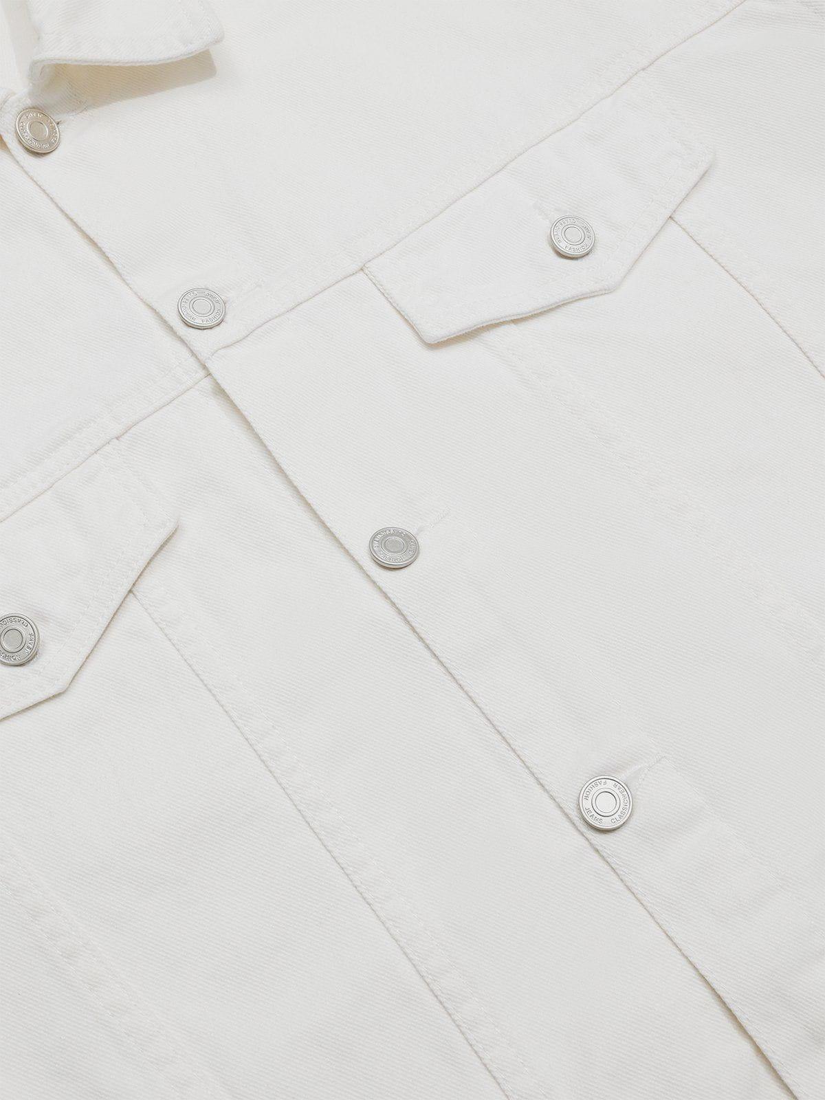 Aelfric Eden Vintage White Denim Jacket Product Image