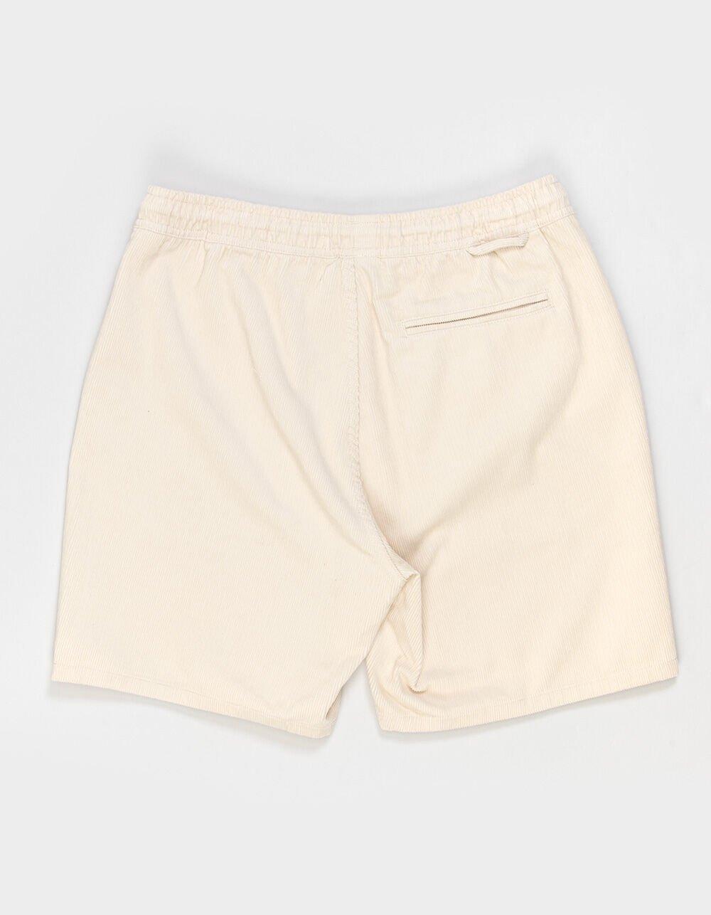 BRIXTON Leon Mens Elastic Waist Corduroy Shorts - CREAM Product Image