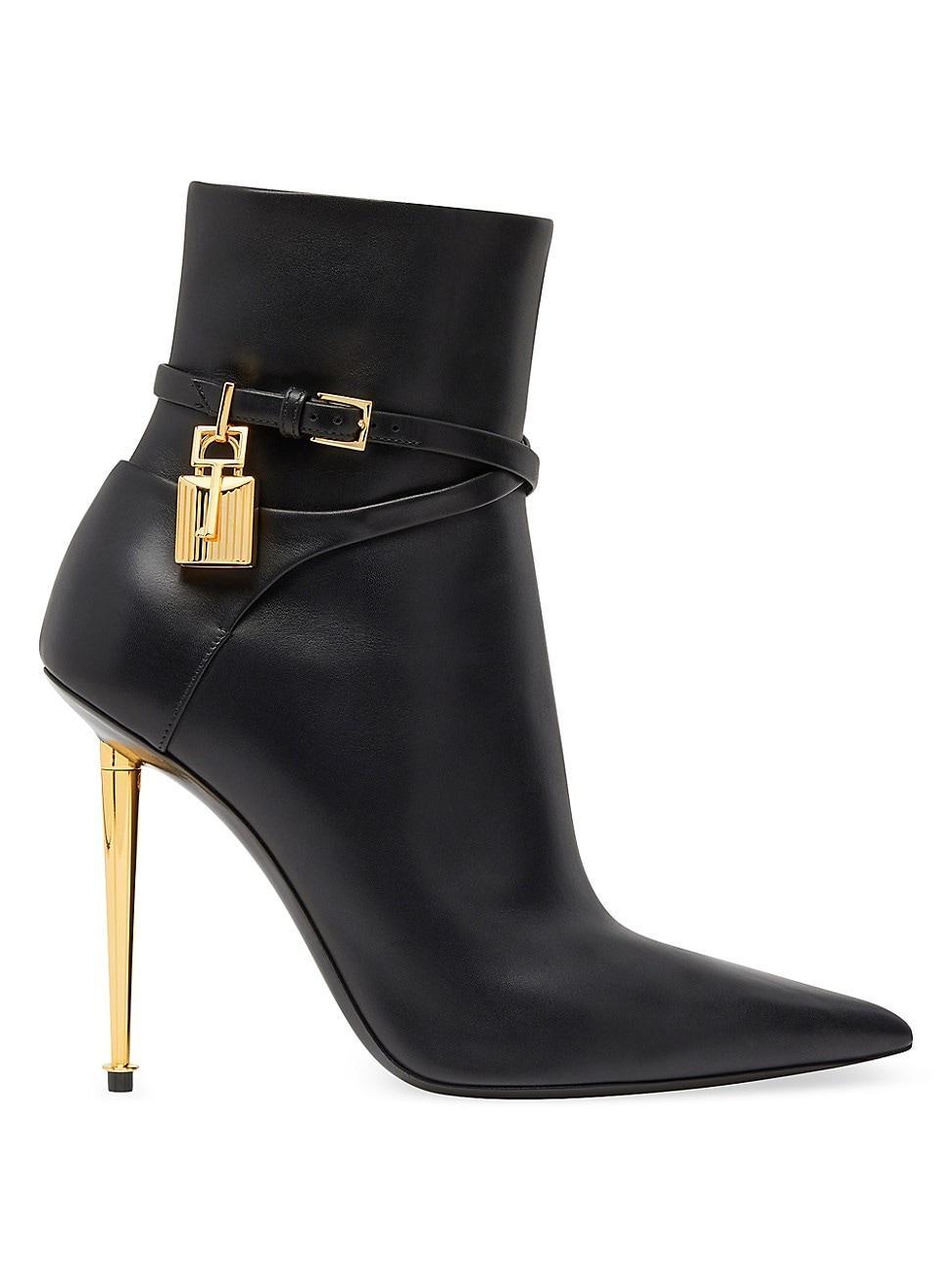 Lock 105mm Leather Ankle Booties Product Image