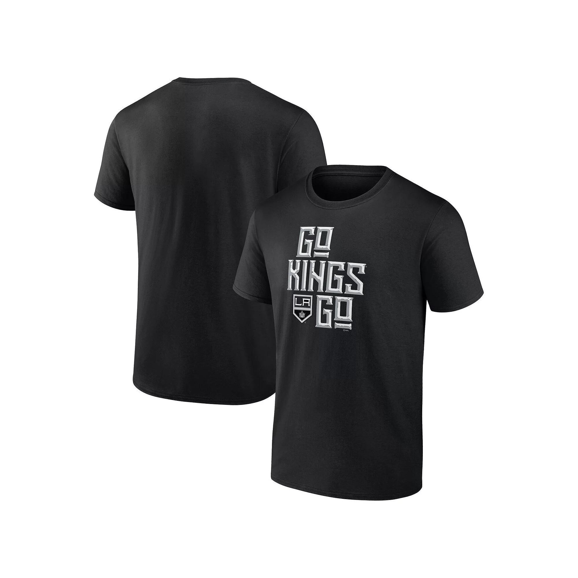Men's Fanatics  Black Los Angeles Kings Iconic T-Shirt, Size: 2XL, Kgs Black Product Image