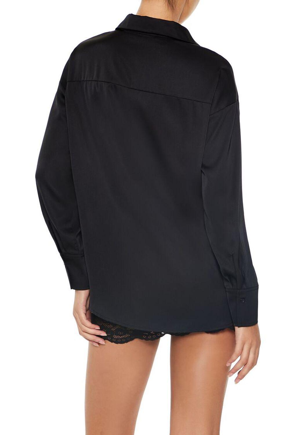 Satin Split-Neck Top | Forever 21 Product Image