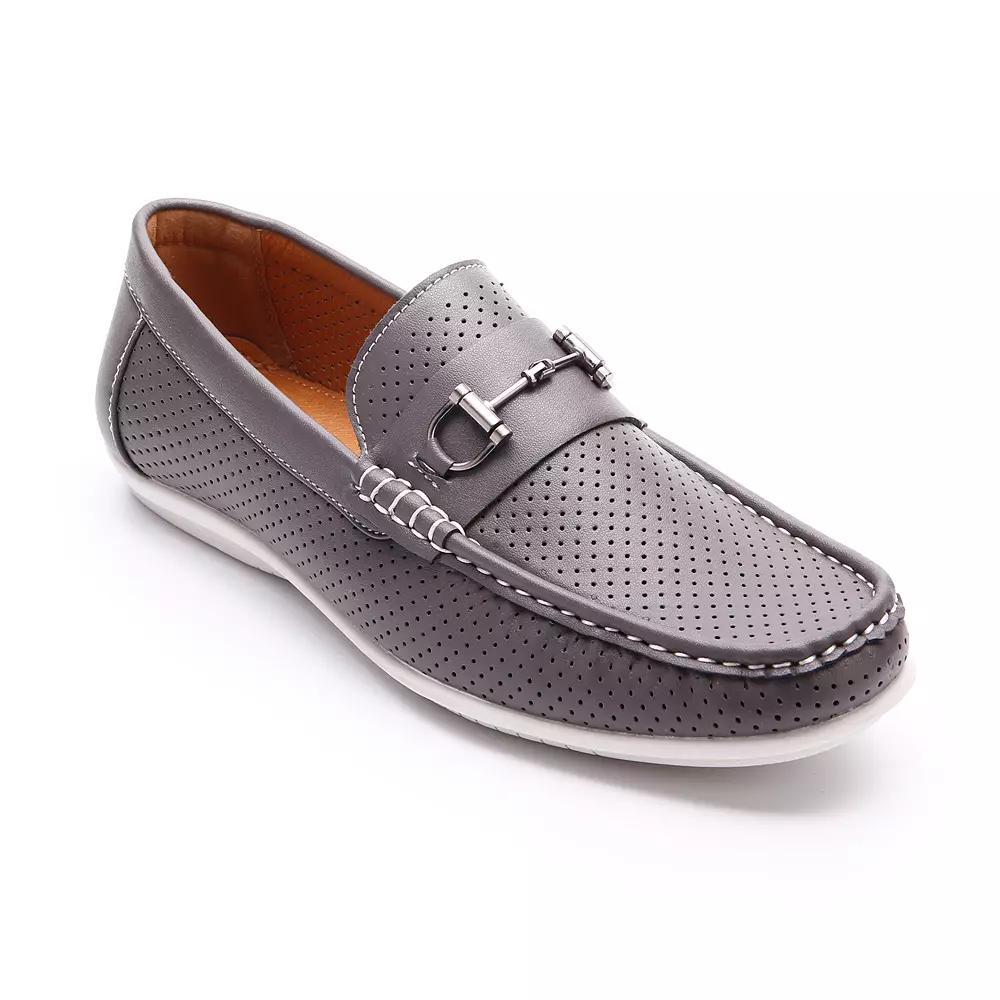 Aston Marc Men's Perforated Driving Loafers, Size: 10, Gray Product Image