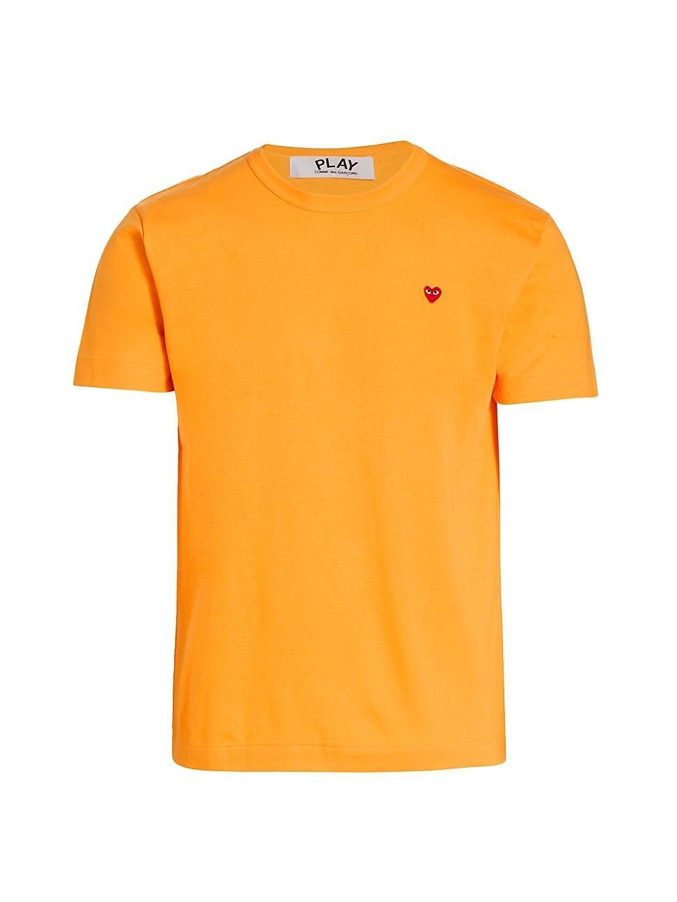 Mens Small Heart Crewneck T-Shirt Product Image