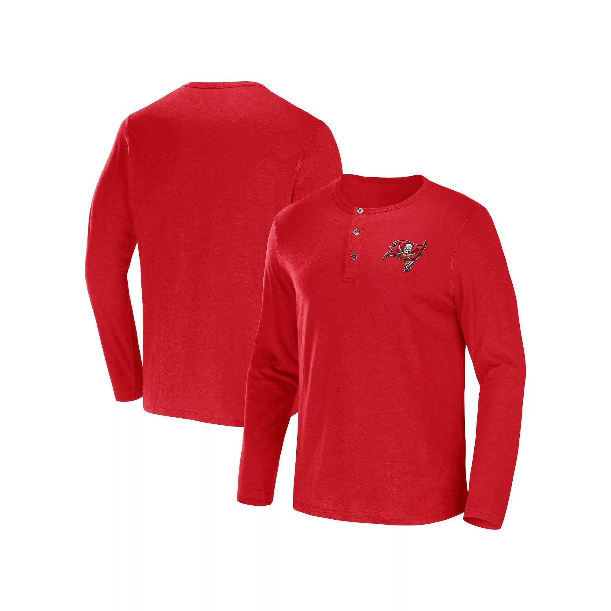 Men's NFL x Darius Rucker Collection by Fanatics Cardinal Arizona Cardinals Slub Jersey Henley Long Sleeve T-Shirt, Size: 2XL, Red Product Image