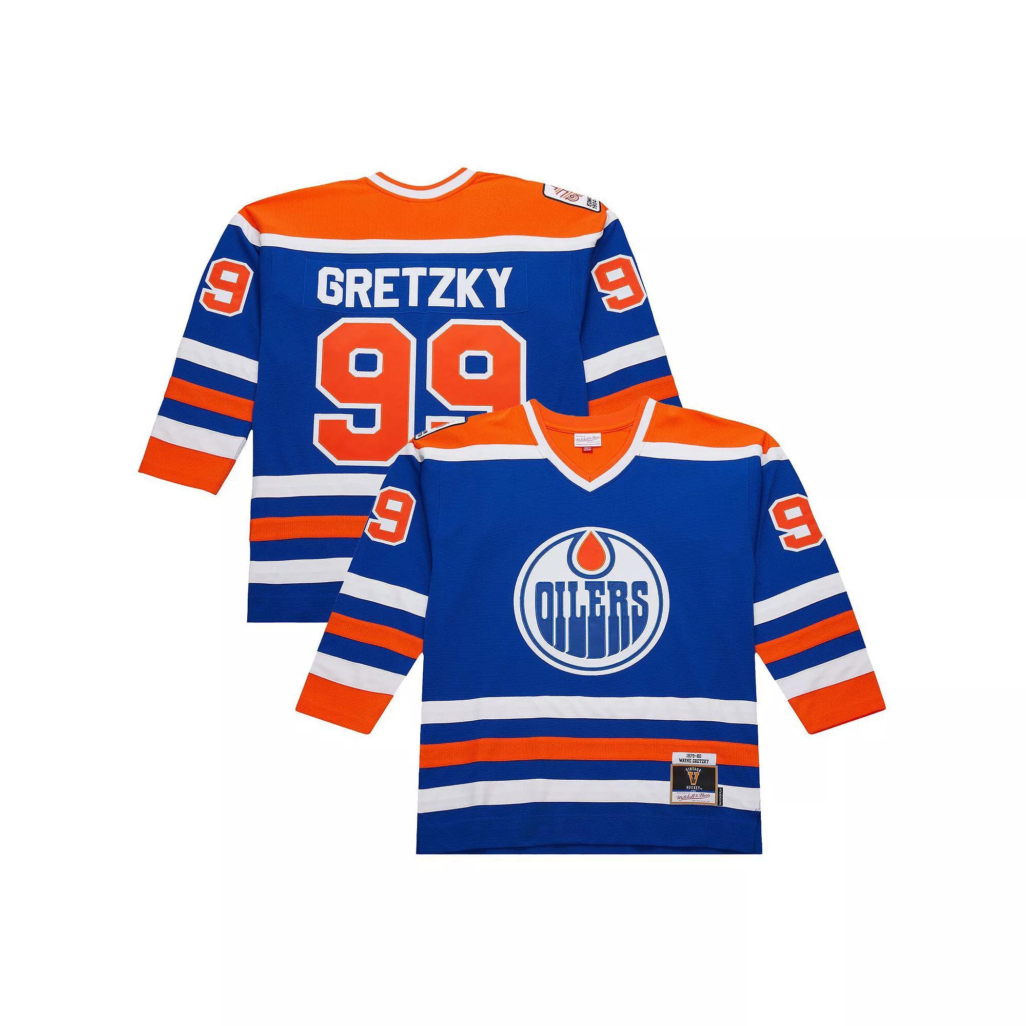 Men's Wayne Gretzky Royal Edmonton Oilers 1979-80 Power Play Jersey, Size: 5XL, Oil Blue Product Image