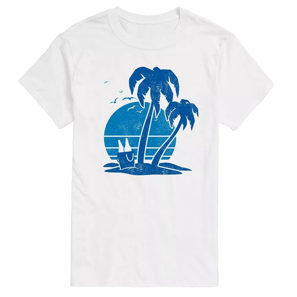 Big & Tall Beach and Beer Tee, Men's, Size: XXL Tall, White Product Image