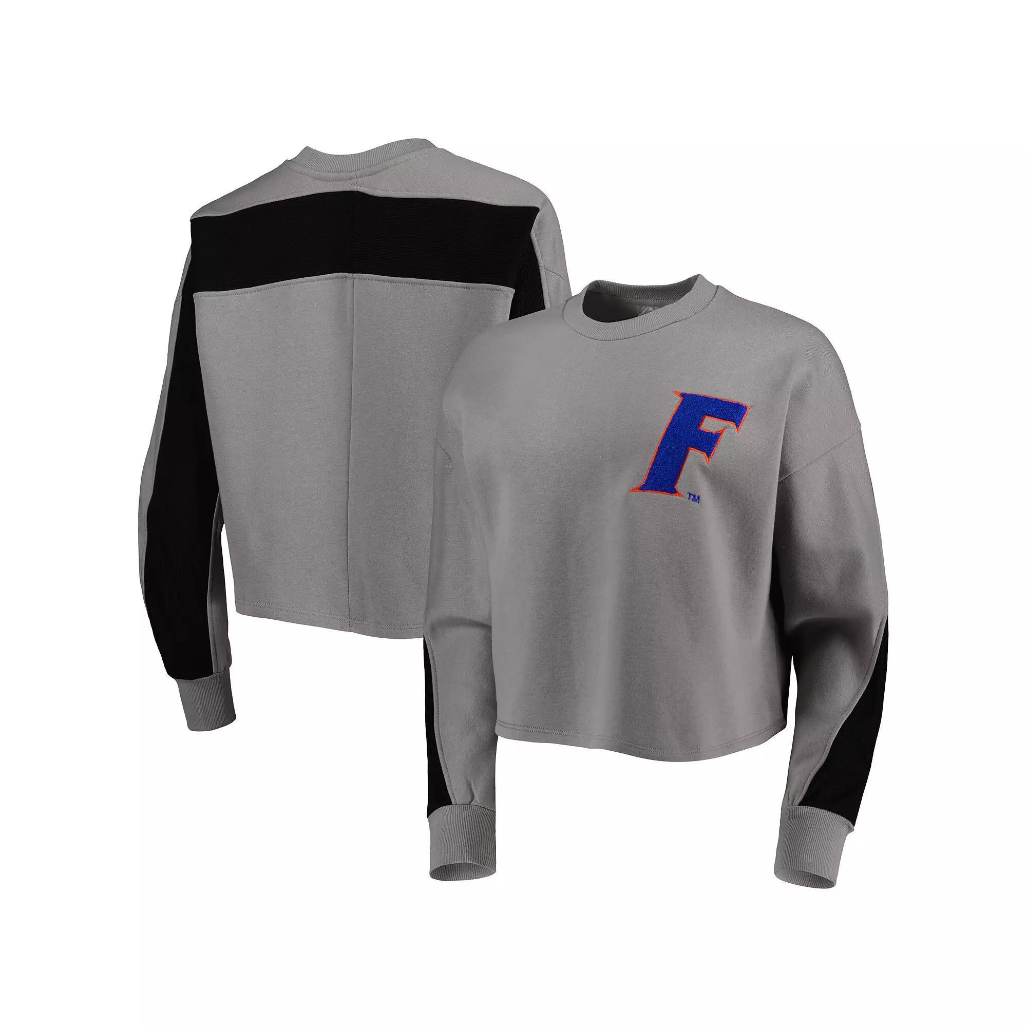 Women's Gameday Couture Gray Florida Gators Back To Reality Colorblock Pullover Sweatshirt, Size: 2XL, Grey Product Image