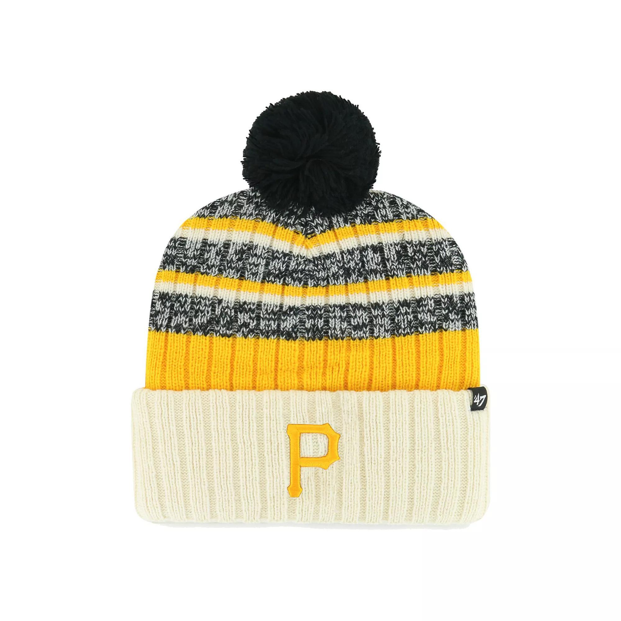 Mens 47 Natural Pittsburgh Pirates Tavern Cuffed Knit Hat with Pom Product Image