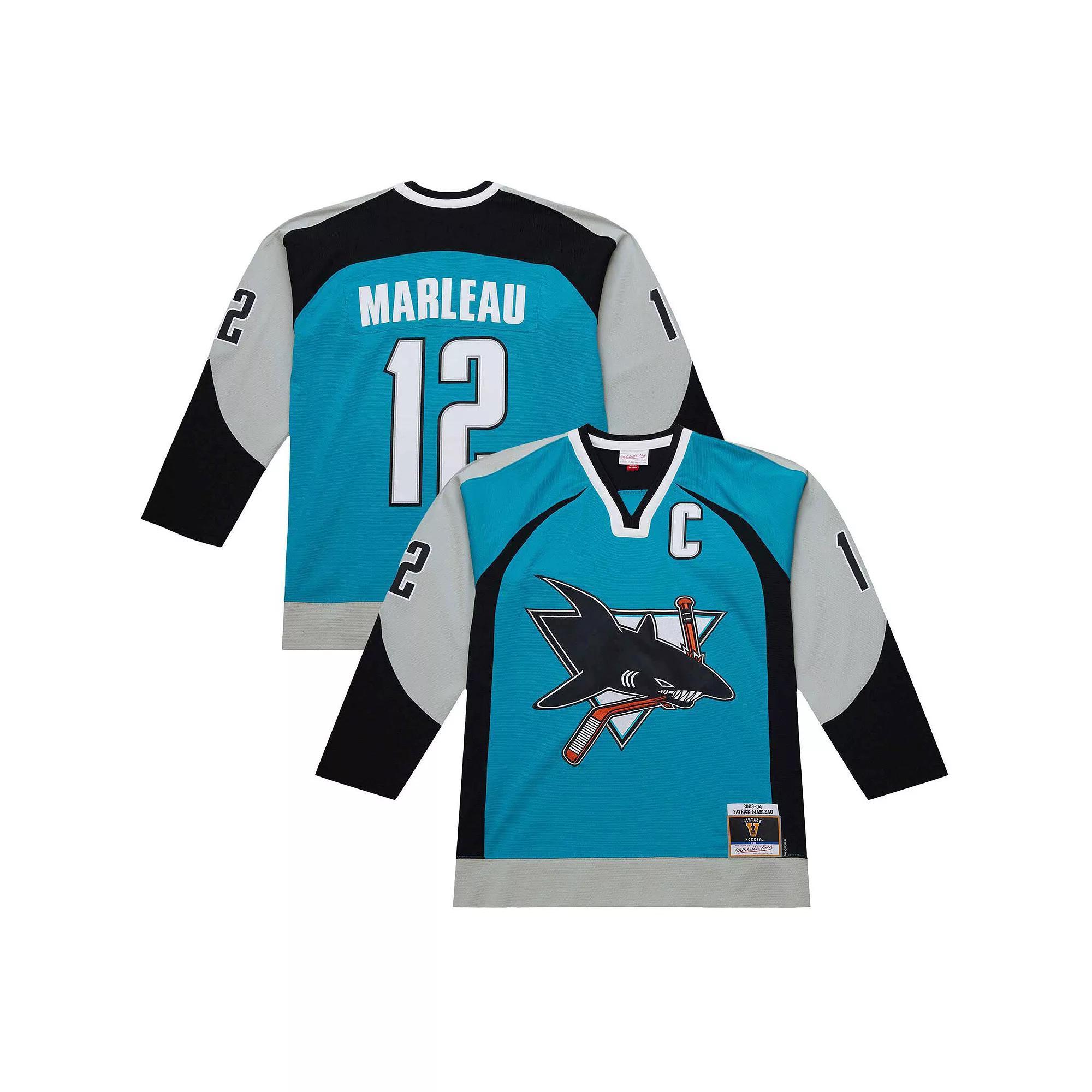 Men's Patrick Marleau Teal San Jose Sharks 2003-04 Power Play Jersey, Size: 3XL, Sks Blue Product Image