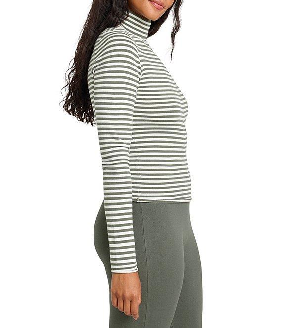 Splendid X Cella Jane Blog Knit Stripe Turtleneck Long Sleeve Layering Sweater Product Image