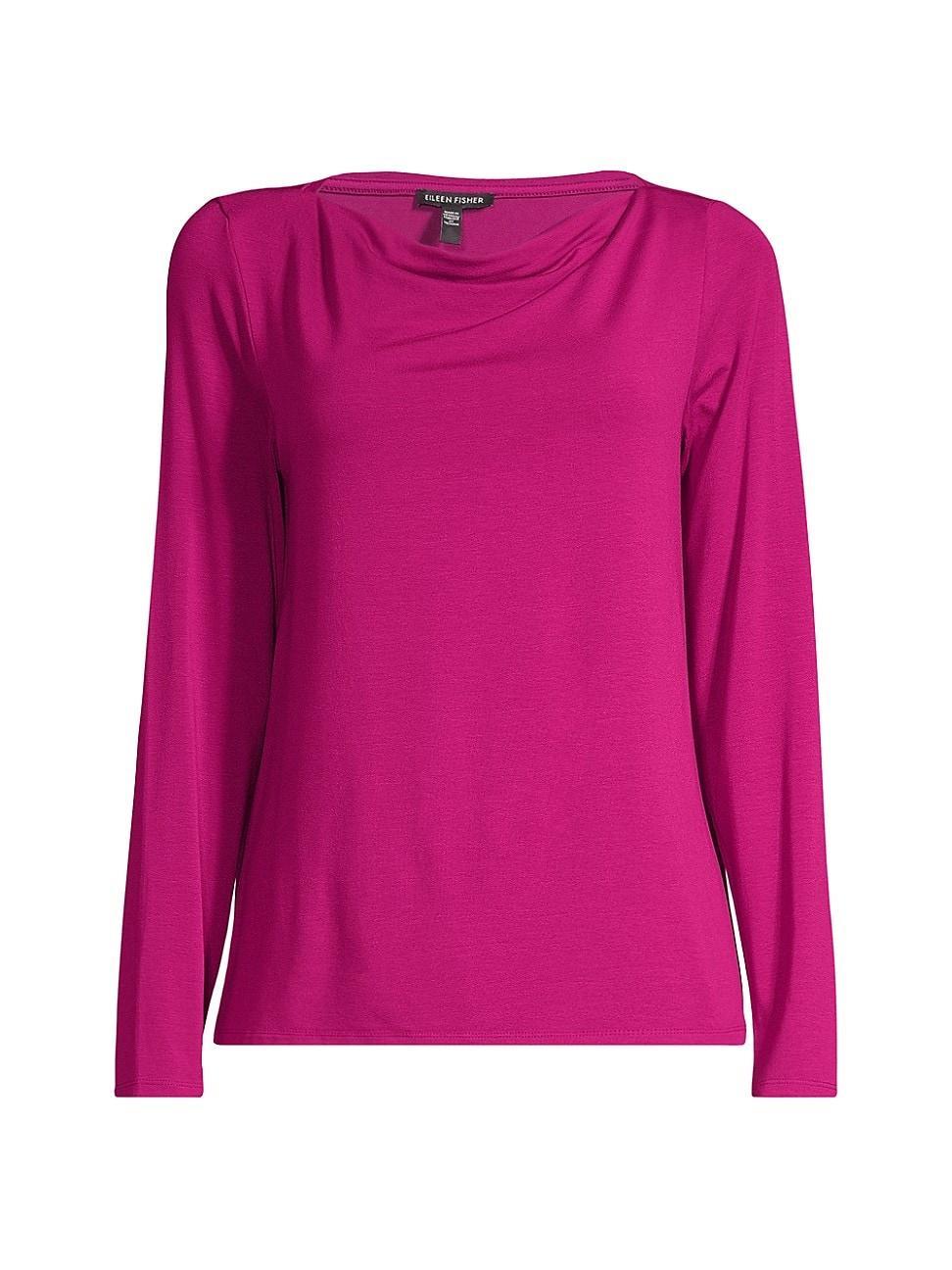 Eileen Fisher Cowl Neck Top (Rhapsody) Women's Clothing Product Image