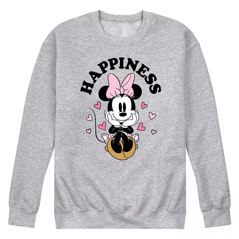 Disney's Minnie Mouse Men's Happiness Fleece Sweatshirt, Size: XL, Gray Product Image