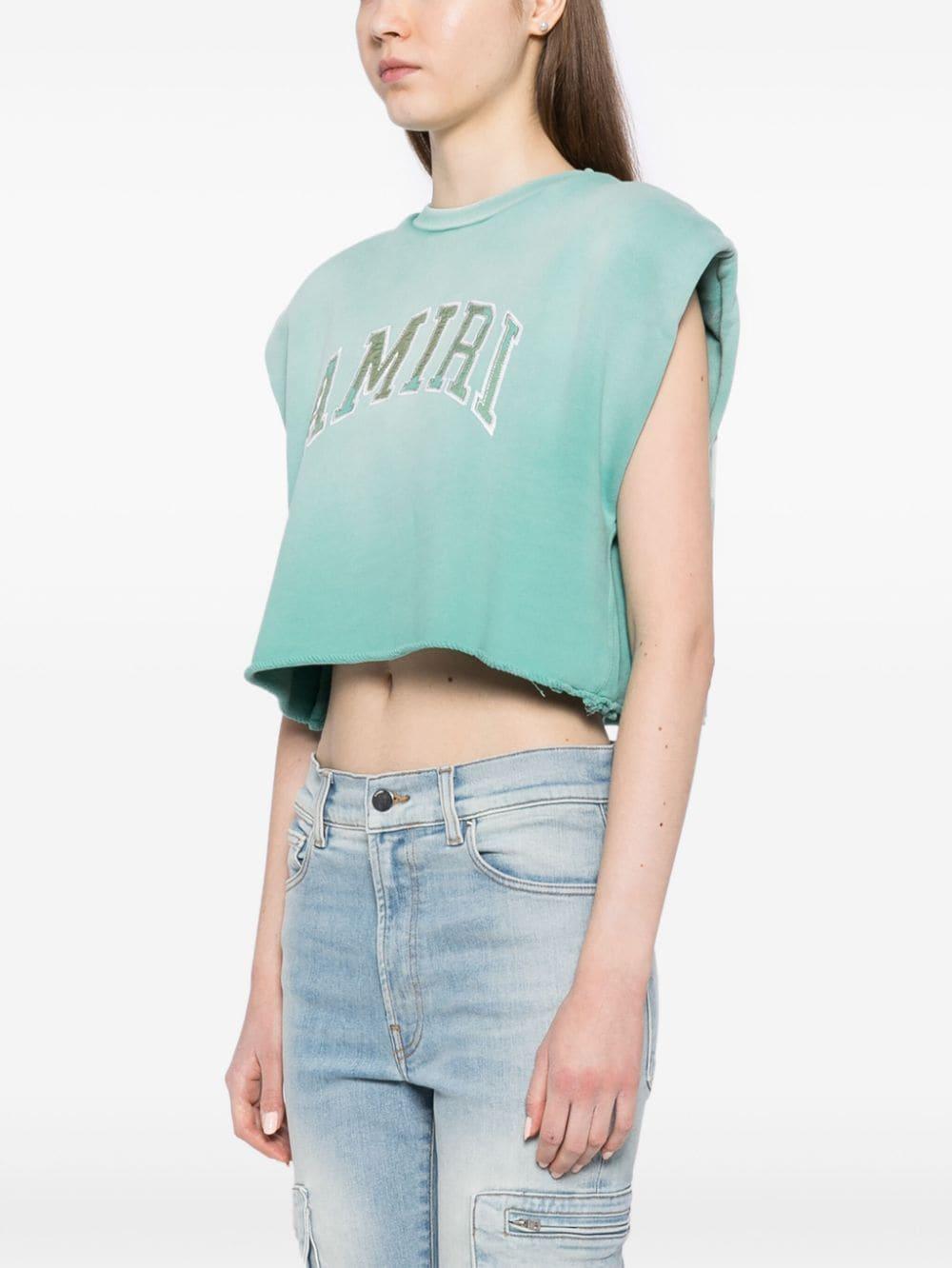 logo-print cropped tank top Product Image