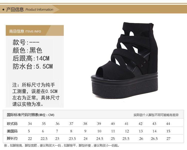 Platform Back Zip Wedge Sandals Product Image