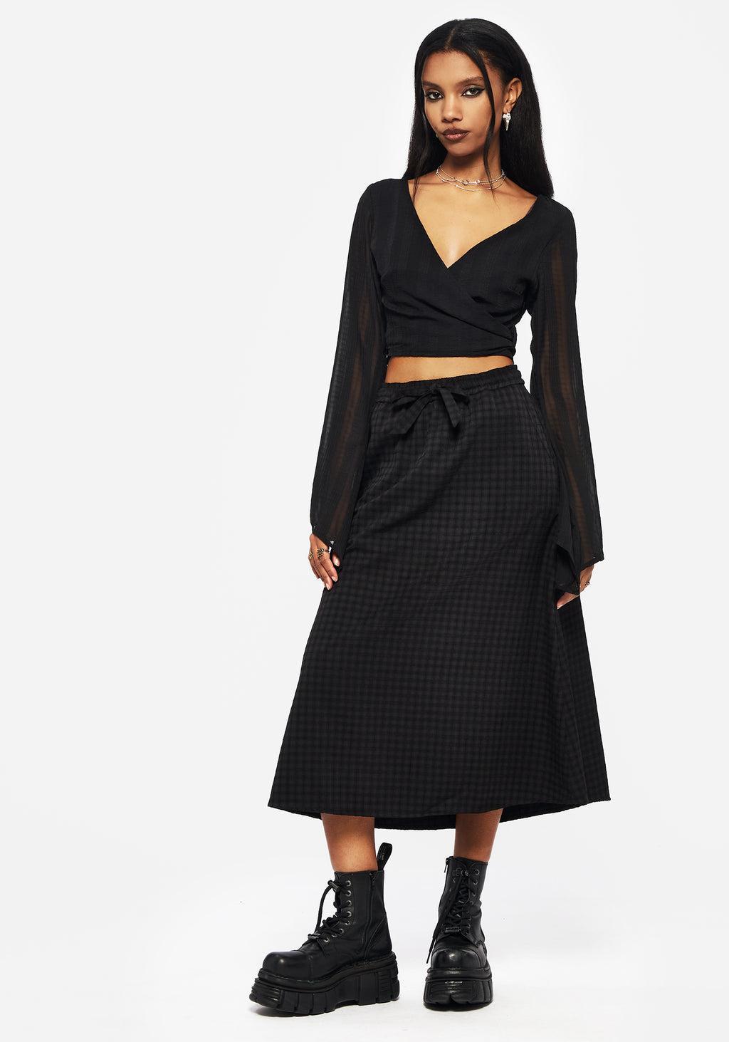 Ziggy Check Midi Skirt Product Image