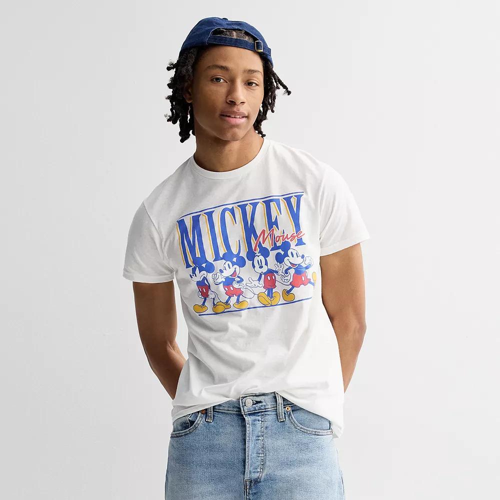 Men's Mickey Mouse Walk Graphic Tee, Size: XXL, White Product Image