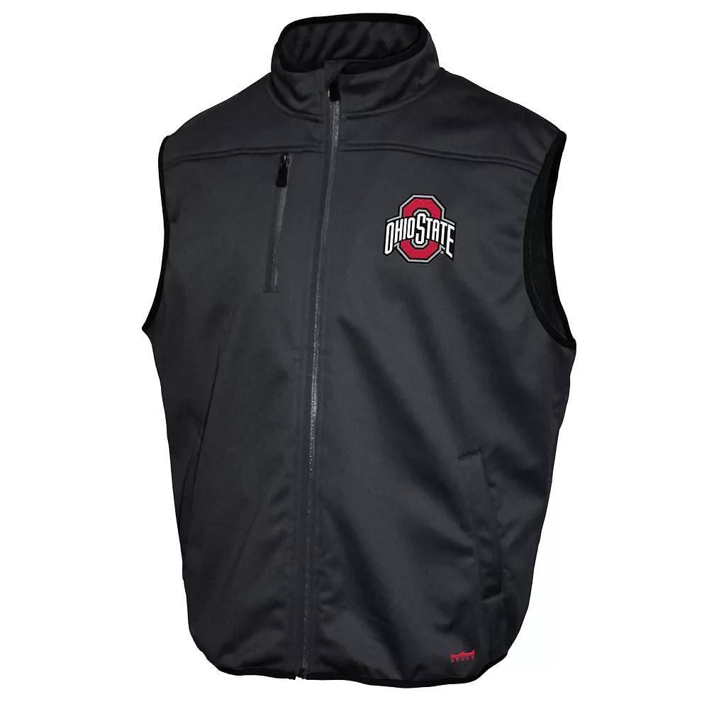 Men's Ohio State Buckeyes Zip Up Softshell Vest, Size: Small, Gray Product Image
