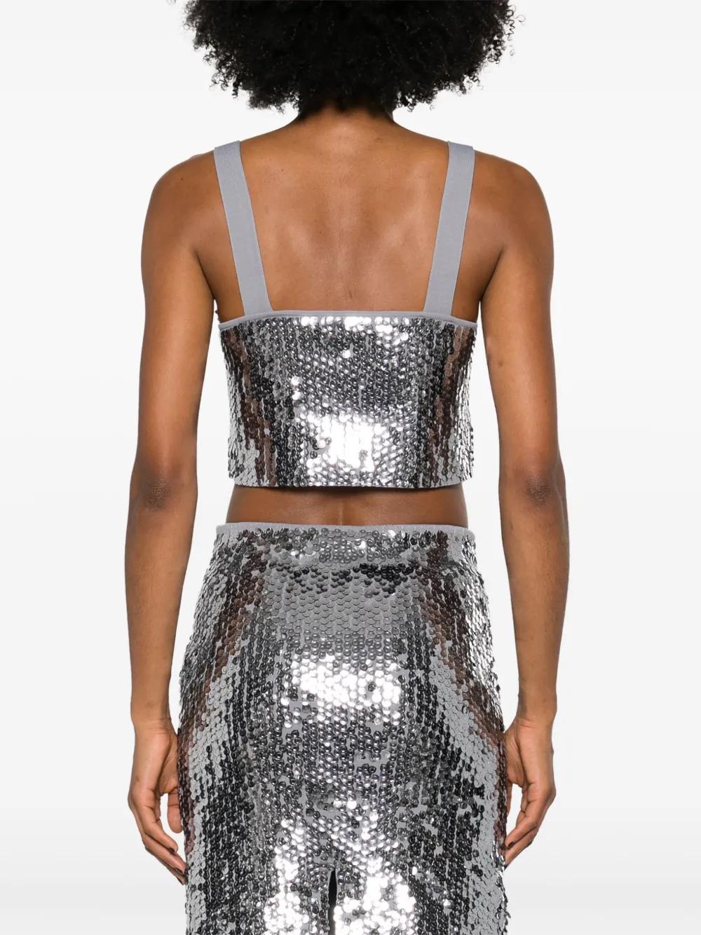 sequinned crop top Product Image