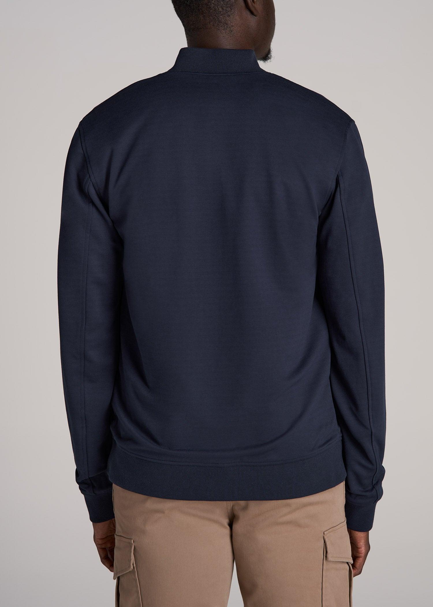 Reversible Men's Tall Bomber Jacket in Black and Navy Product Image