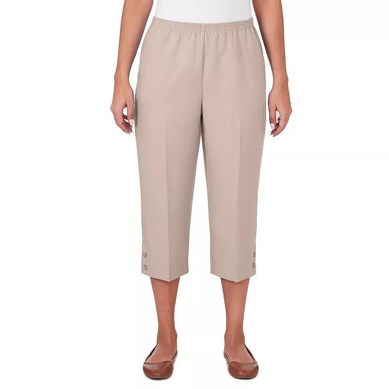 Women's Alfred Dunner Button Hem Denim Capri Pant, Size: 10 Product Image
