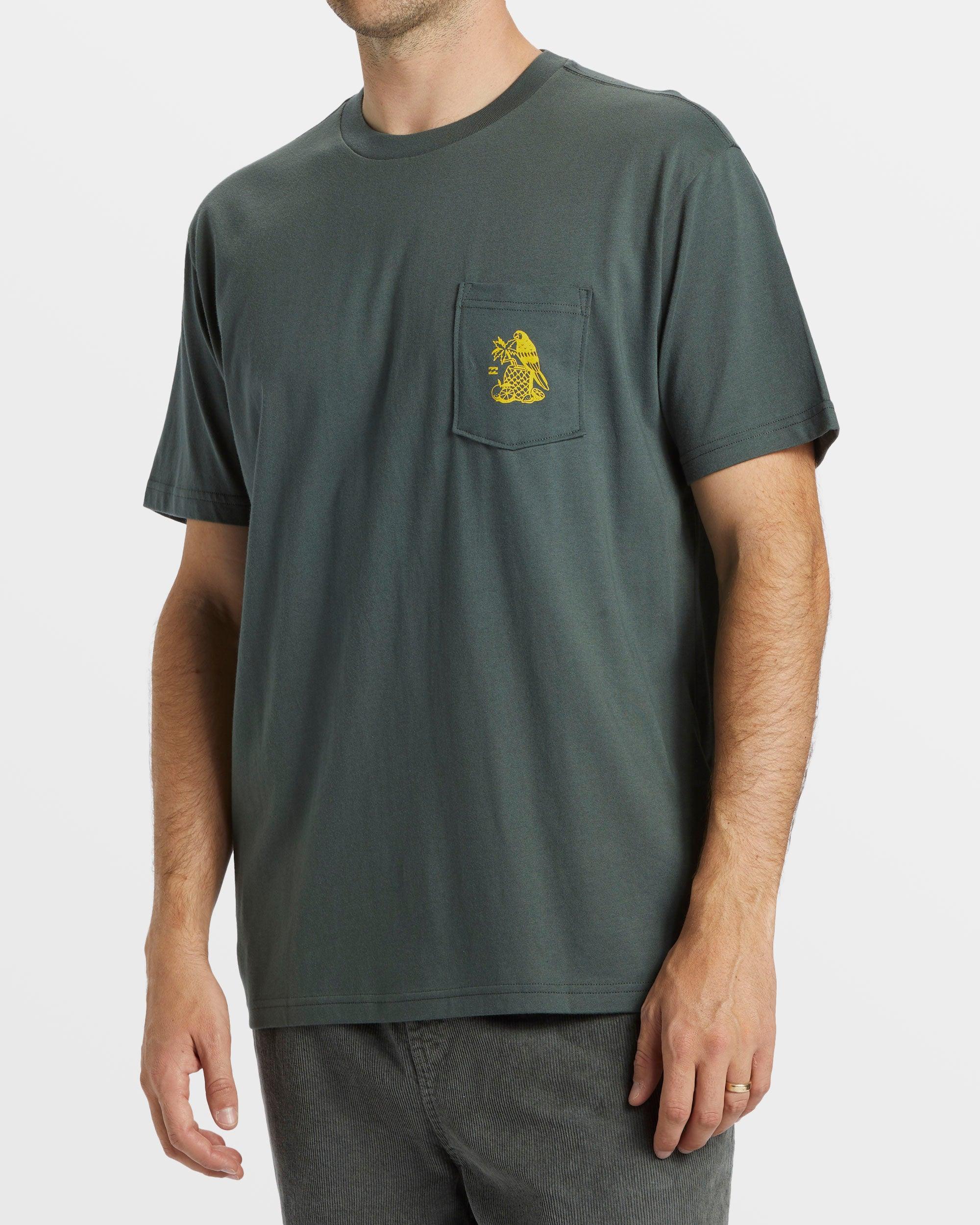 Tropicales Pocket T-Shirt - Slate Green Male Product Image