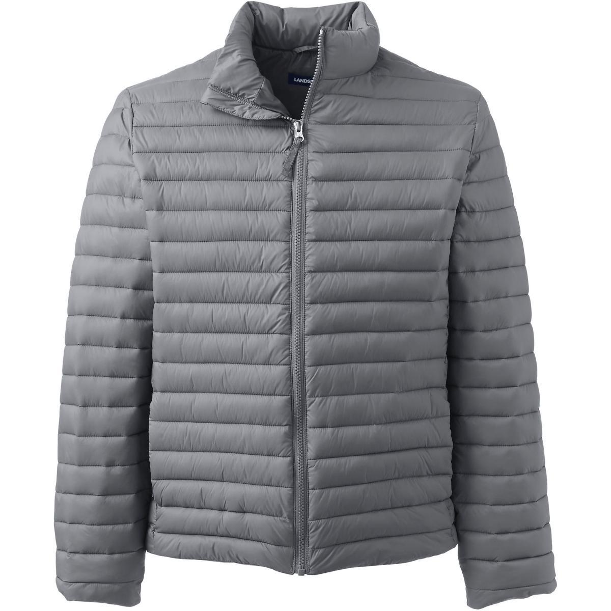 Men's Lands' End School Uniform ThermoPlume Jacket, Size: Large, Green Product Image