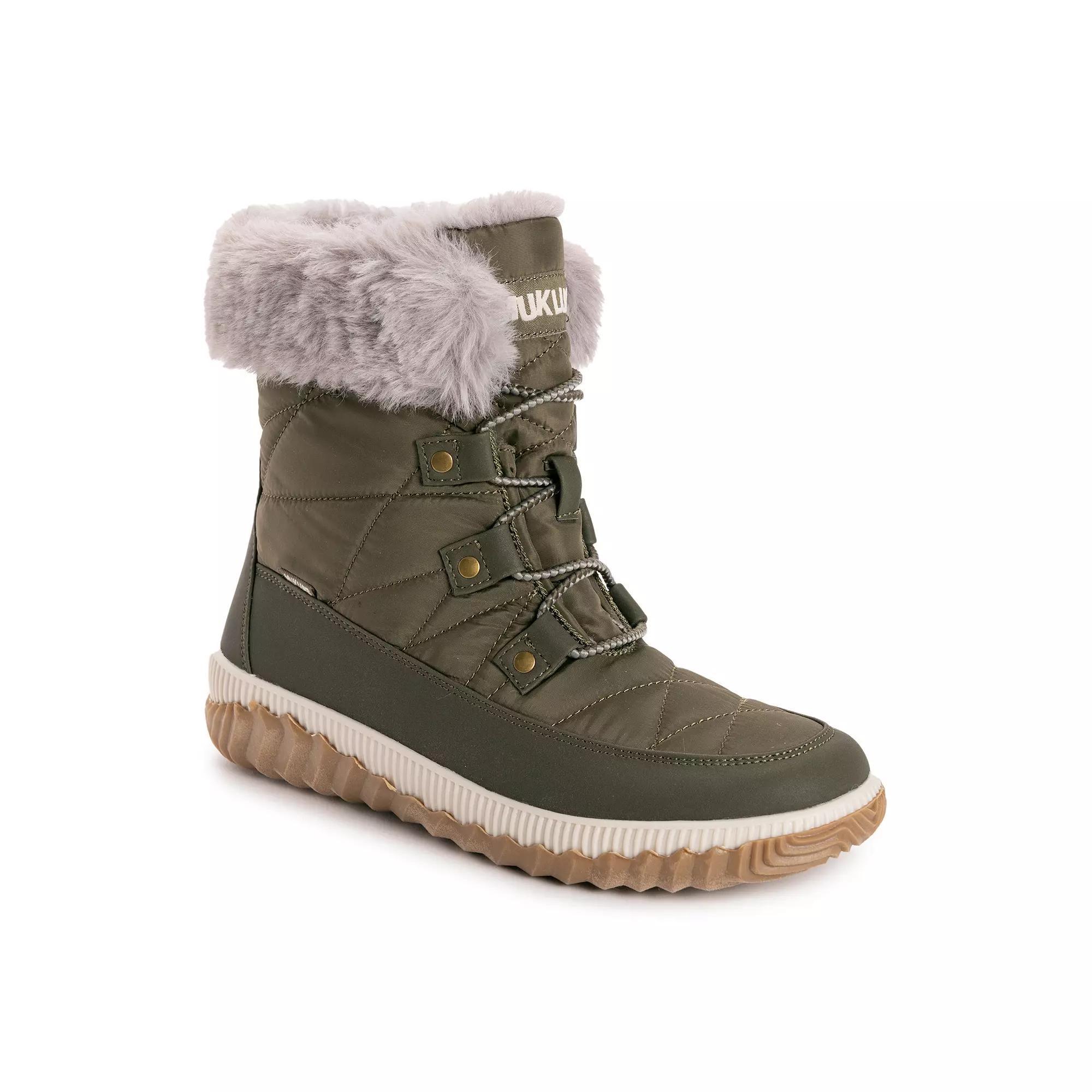 MUK LUKS Winnie Waverly Womens Winter Boots Brown Product Image