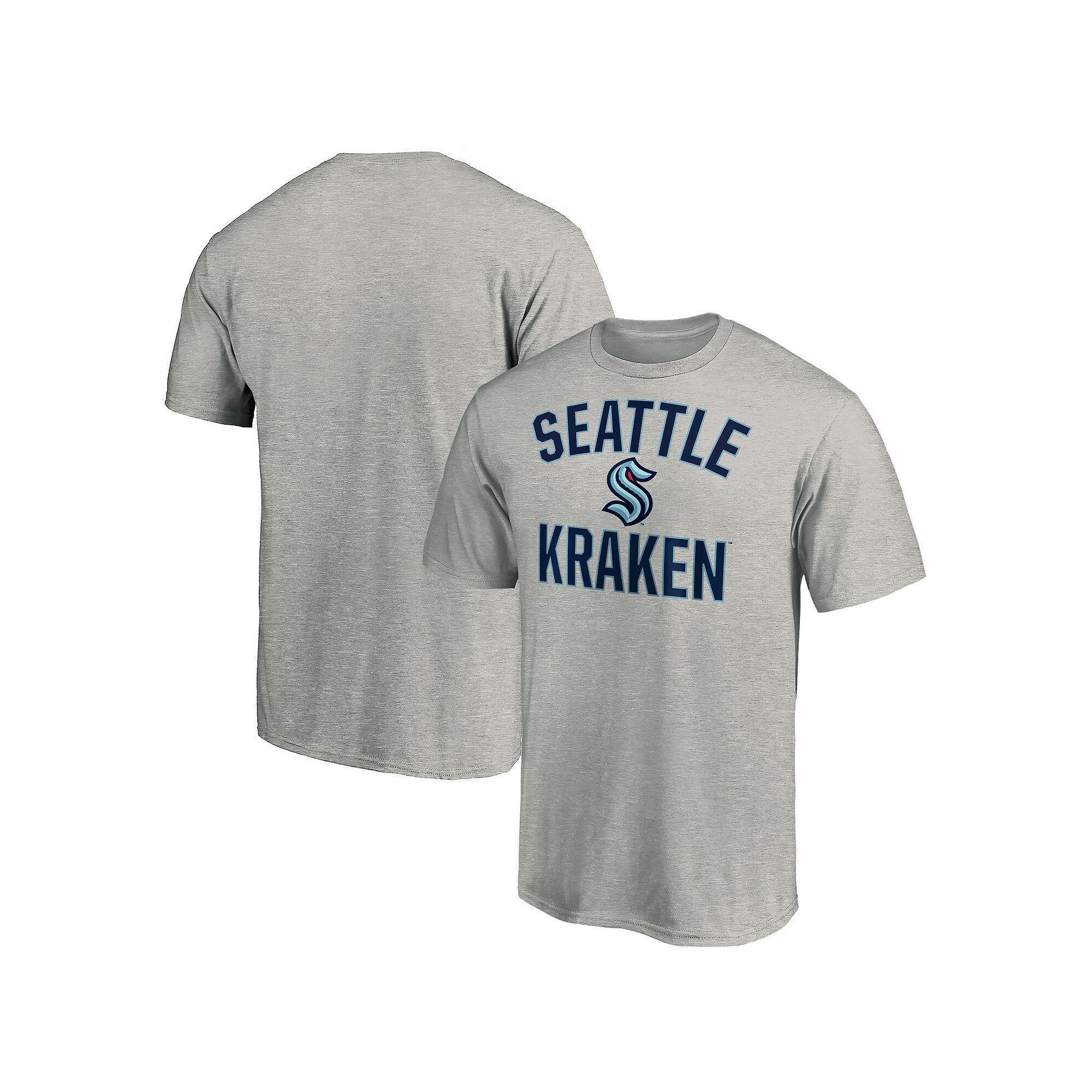 Men's Fanatics Branded Heather Gray Seattle Kraken Victory Arch T-Shirt, Size: Large, Krk Grey Product Image